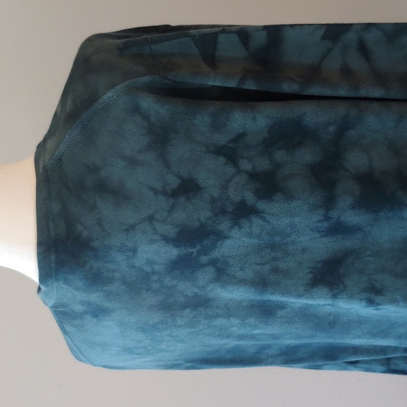 Banana Republic Men's 100% Cotton Long Sleeve Henley in Tie Dye Blue,Large - Picture 5 of 15